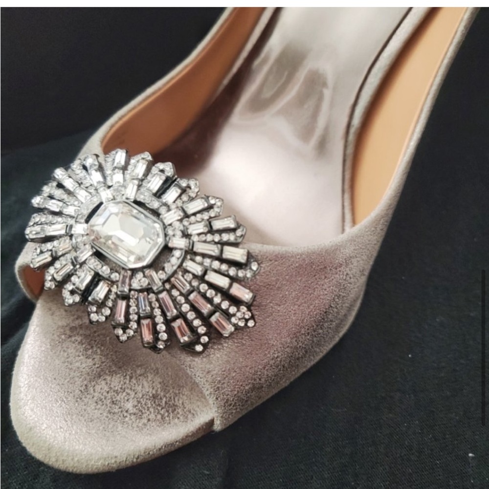 Badgley Mischka Opened Toe Shoes Size 9M - Picture 3 of 8